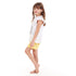 Girls summer pajama set Rise & Shine t-shirt + Pastel Yellow shorts
